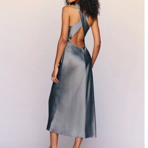 Sold Out Reformation Casette Silk Dress in Shale size 2